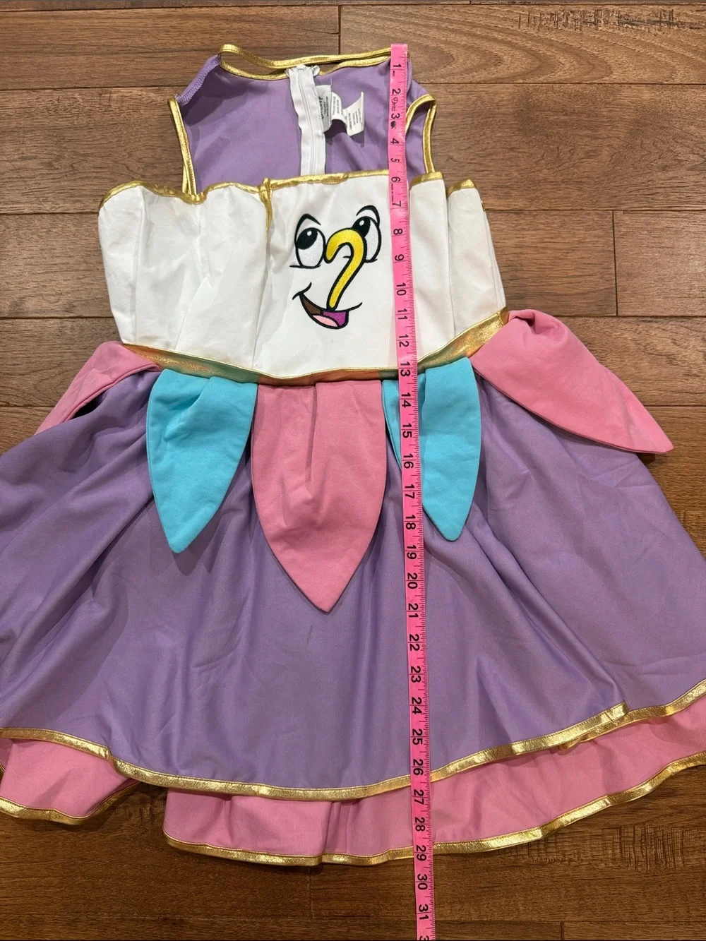 Girls Disney Beauty and the Beast Chip Costume Dress - Size M 10/12 - Picture 11 of 16